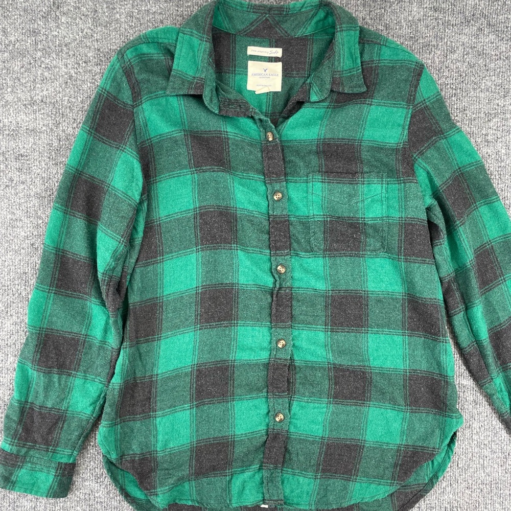 American Eagle - Ahh-mazingly Soft - Boyfriend Fit - Women’s Medium- Green/Black